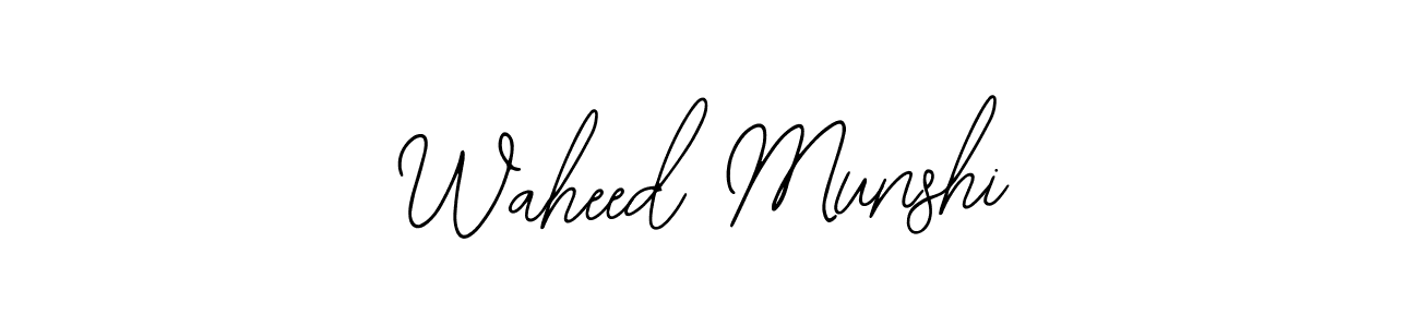 Also we have Waheed Munshi name is the best signature style. Create professional handwritten signature collection using Bearetta-2O07w autograph style. Waheed Munshi signature style 12 images and pictures png