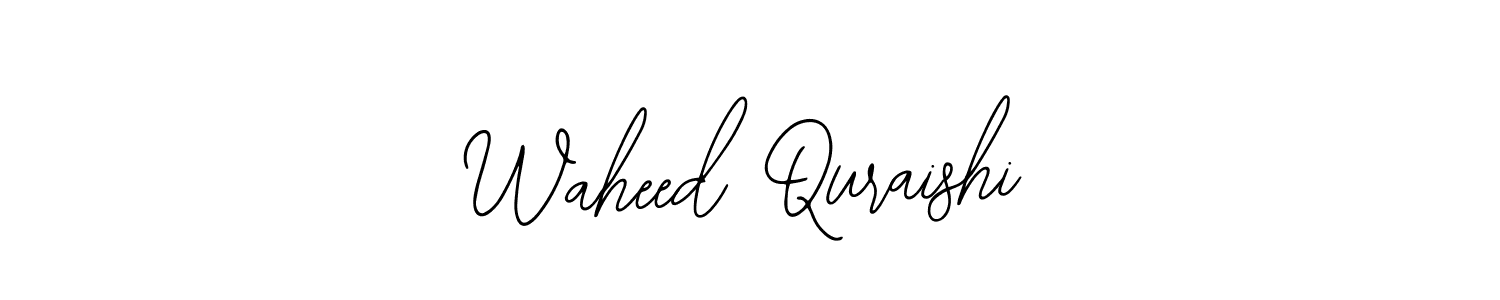 How to make Waheed Quraishi name signature. Use Bearetta-2O07w style for creating short signs online. This is the latest handwritten sign. Waheed Quraishi signature style 12 images and pictures png
