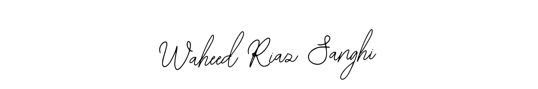 Make a beautiful signature design for name Waheed Riaz Sanghi. Use this online signature maker to create a handwritten signature for free. Waheed Riaz Sanghi signature style 12 images and pictures png