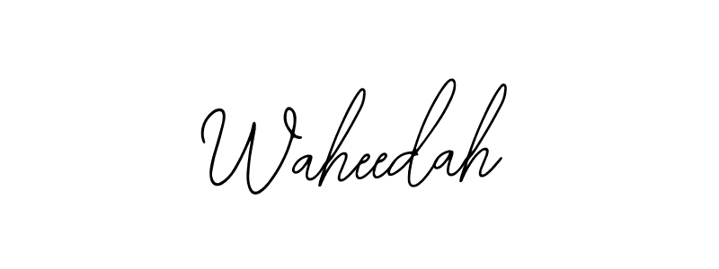 Design your own signature with our free online signature maker. With this signature software, you can create a handwritten (Bearetta-2O07w) signature for name Waheedah. Waheedah signature style 12 images and pictures png