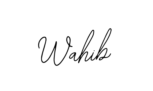 How to make Wahib name signature. Use Bearetta-2O07w style for creating short signs online. This is the latest handwritten sign. Wahib signature style 12 images and pictures png