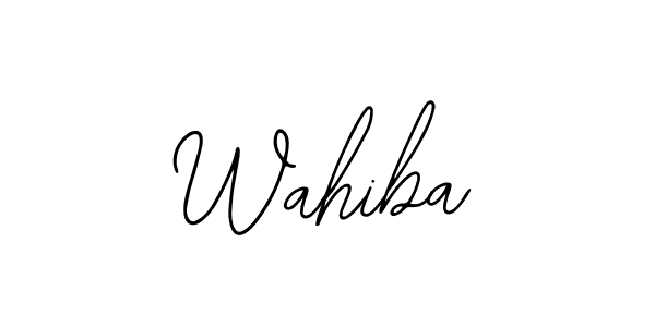 if you are searching for the best signature style for your name Wahiba. so please give up your signature search. here we have designed multiple signature styles  using Bearetta-2O07w. Wahiba signature style 12 images and pictures png