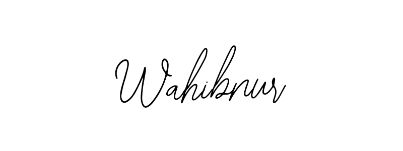 if you are searching for the best signature style for your name Wahibnur. so please give up your signature search. here we have designed multiple signature styles  using Bearetta-2O07w. Wahibnur signature style 12 images and pictures png