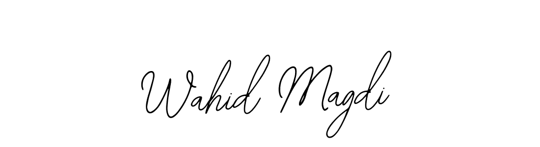 How to make Wahid Magdi name signature. Use Bearetta-2O07w style for creating short signs online. This is the latest handwritten sign. Wahid Magdi signature style 12 images and pictures png