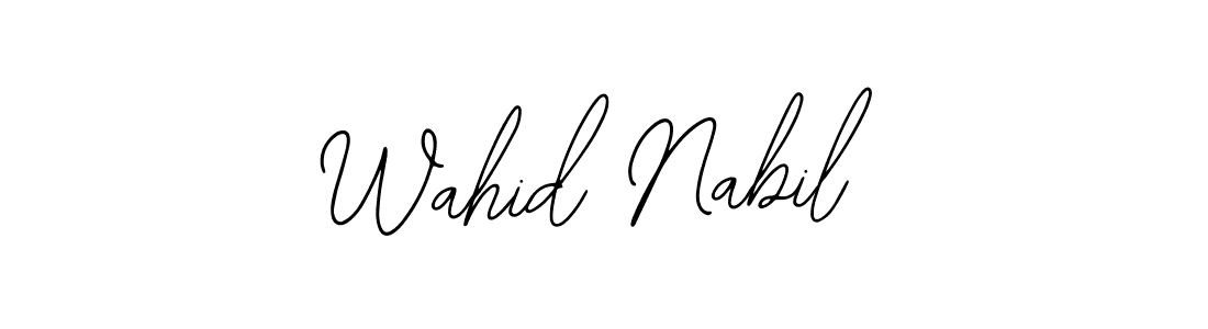How to Draw Wahid Nabil signature style? Bearetta-2O07w is a latest design signature styles for name Wahid Nabil. Wahid Nabil signature style 12 images and pictures png