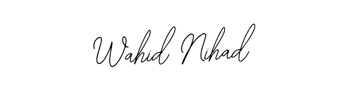 The best way (Bearetta-2O07w) to make a short signature is to pick only two or three words in your name. The name Wahid Nihad include a total of six letters. For converting this name. Wahid Nihad signature style 12 images and pictures png