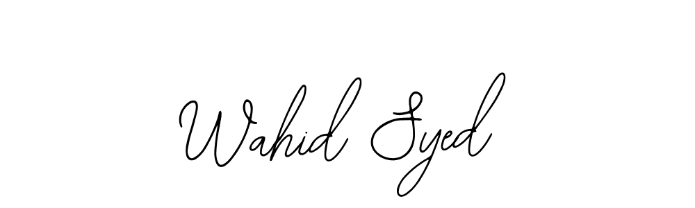 It looks lik you need a new signature style for name Wahid Syed. Design unique handwritten (Bearetta-2O07w) signature with our free signature maker in just a few clicks. Wahid Syed signature style 12 images and pictures png