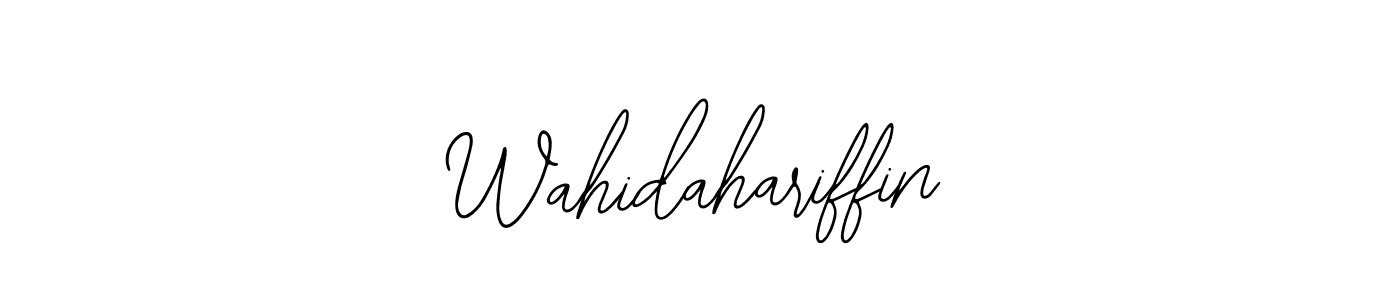 Wahidahariffin stylish signature style. Best Handwritten Sign (Bearetta-2O07w) for my name. Handwritten Signature Collection Ideas for my name Wahidahariffin. Wahidahariffin signature style 12 images and pictures png