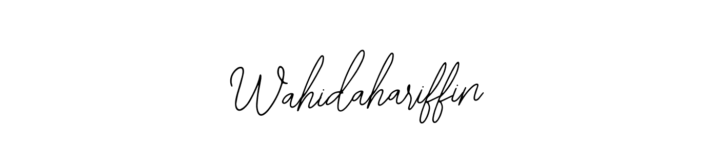 Make a beautiful signature design for name Wahidahariffin. With this signature (Bearetta-2O07w) style, you can create a handwritten signature for free. Wahidahariffin signature style 12 images and pictures png