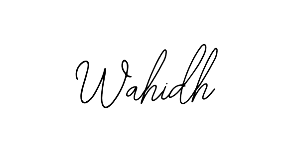 How to make Wahidh name signature. Use Bearetta-2O07w style for creating short signs online. This is the latest handwritten sign. Wahidh signature style 12 images and pictures png