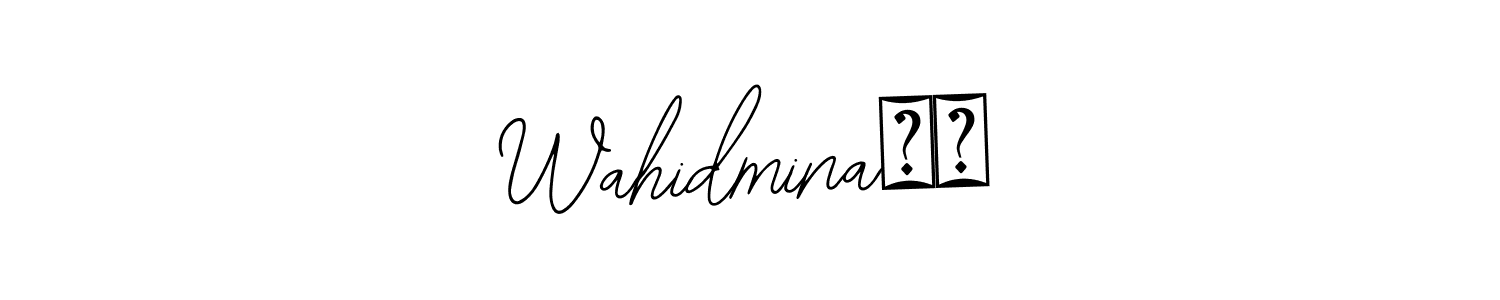 This is the best signature style for the Wahidmina❤️ name. Also you like these signature font (Bearetta-2O07w). Mix name signature. Wahidmina❤️ signature style 12 images and pictures png