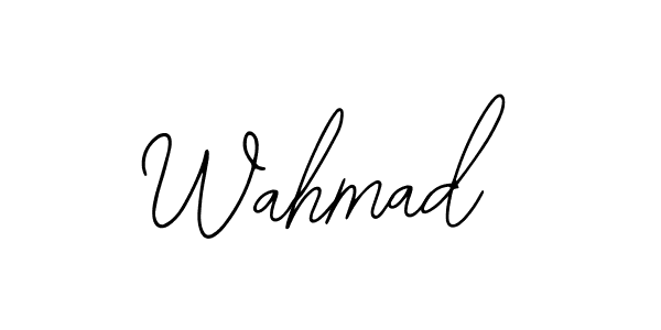 How to make Wahmad name signature. Use Bearetta-2O07w style for creating short signs online. This is the latest handwritten sign. Wahmad signature style 12 images and pictures png