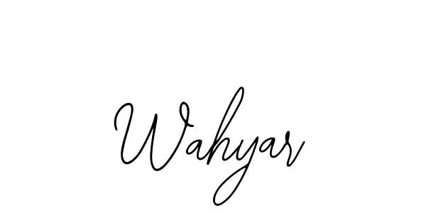 Design your own signature with our free online signature maker. With this signature software, you can create a handwritten (Bearetta-2O07w) signature for name Wahyar. Wahyar signature style 12 images and pictures png