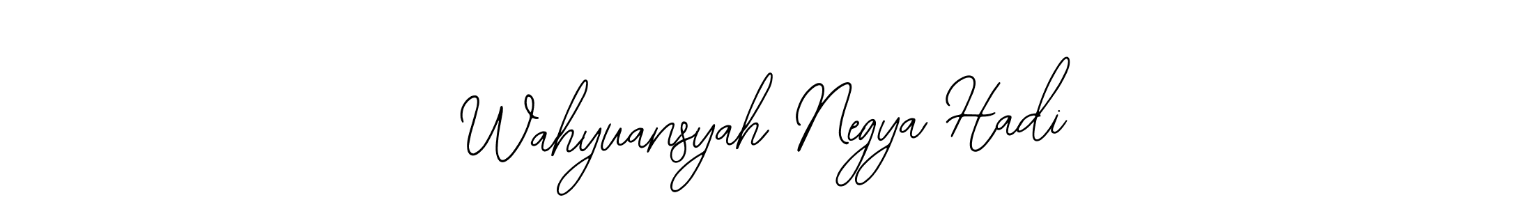 How to make Wahyuansyah Negya Hadi name signature. Use Bearetta-2O07w style for creating short signs online. This is the latest handwritten sign. Wahyuansyah Negya Hadi signature style 12 images and pictures png