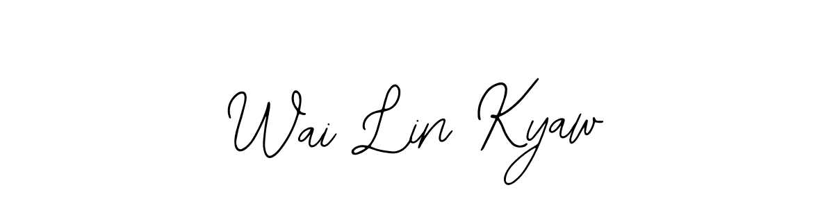 Similarly Bearetta-2O07w is the best handwritten signature design. Signature creator online .You can use it as an online autograph creator for name Wai Lin Kyaw. Wai Lin Kyaw signature style 12 images and pictures png