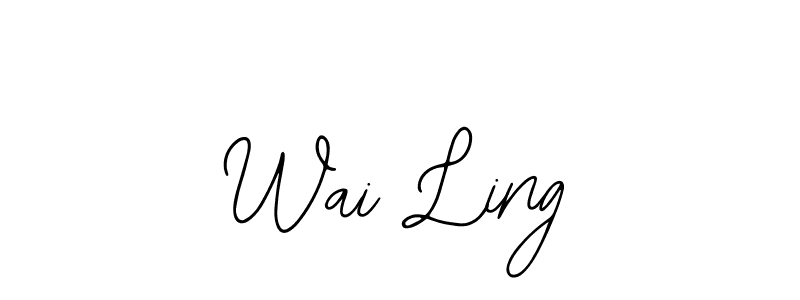 How to make Wai Ling name signature. Use Bearetta-2O07w style for creating short signs online. This is the latest handwritten sign. Wai Ling signature style 12 images and pictures png