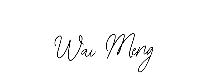 Use a signature maker to create a handwritten signature online. With this signature software, you can design (Bearetta-2O07w) your own signature for name Wai Meng. Wai Meng signature style 12 images and pictures png