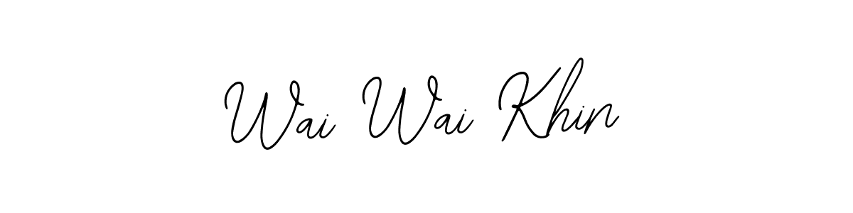 You should practise on your own different ways (Bearetta-2O07w) to write your name (Wai Wai Khin) in signature. don't let someone else do it for you. Wai Wai Khin signature style 12 images and pictures png