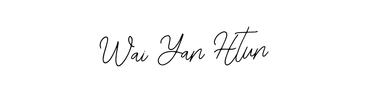 You should practise on your own different ways (Bearetta-2O07w) to write your name (Wai Yan Htun) in signature. don't let someone else do it for you. Wai Yan Htun signature style 12 images and pictures png