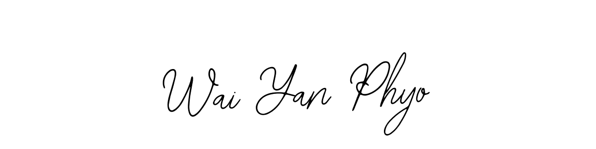 Bearetta-2O07w is a professional signature style that is perfect for those who want to add a touch of class to their signature. It is also a great choice for those who want to make their signature more unique. Get Wai Yan Phyo name to fancy signature for free. Wai Yan Phyo signature style 12 images and pictures png