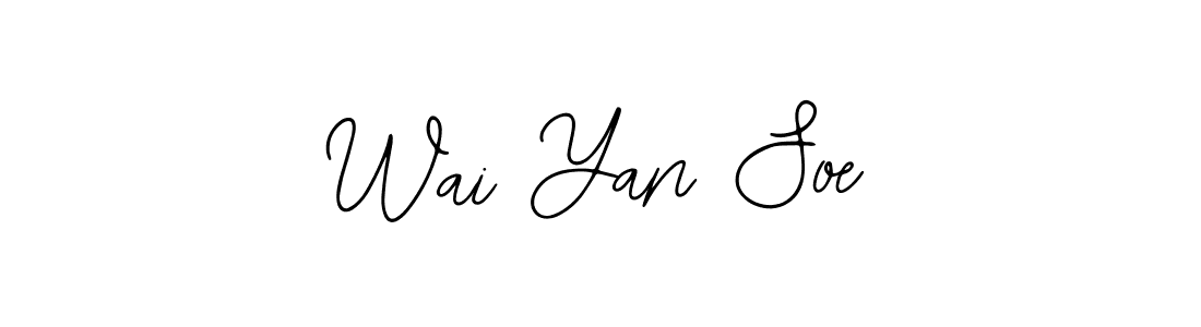 You should practise on your own different ways (Bearetta-2O07w) to write your name (Wai Yan Soe) in signature. don't let someone else do it for you. Wai Yan Soe signature style 12 images and pictures png