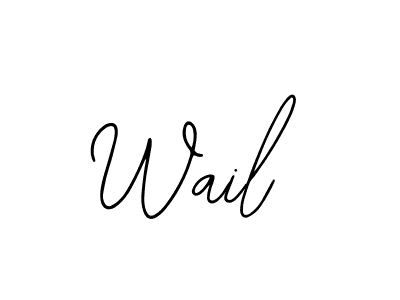 Design your own signature with our free online signature maker. With this signature software, you can create a handwritten (Bearetta-2O07w) signature for name Wail. Wail signature style 12 images and pictures png