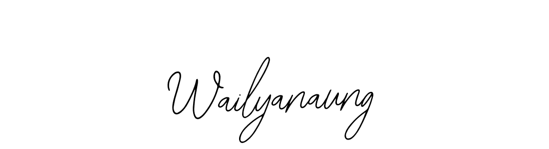 How to make Wailyanaung signature? Bearetta-2O07w is a professional autograph style. Create handwritten signature for Wailyanaung name. Wailyanaung signature style 12 images and pictures png