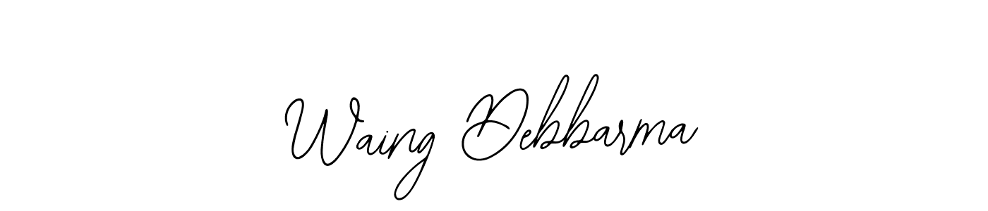 Here are the top 10 professional signature styles for the name Waing Debbarma. These are the best autograph styles you can use for your name. Waing Debbarma signature style 12 images and pictures png