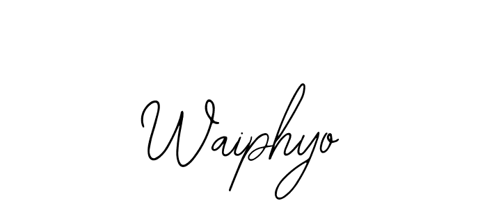 You should practise on your own different ways (Bearetta-2O07w) to write your name (Waiphyo) in signature. don't let someone else do it for you. Waiphyo signature style 12 images and pictures png