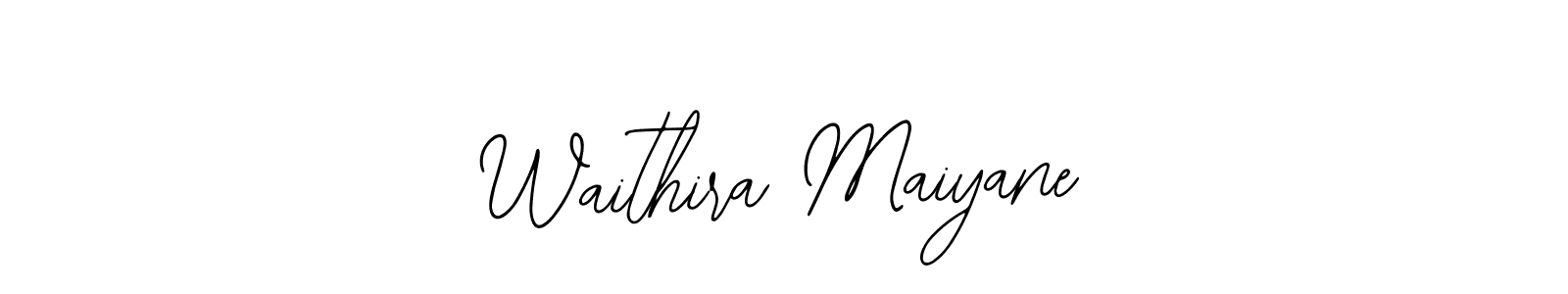 Also we have Waithira Maiyane name is the best signature style. Create professional handwritten signature collection using Bearetta-2O07w autograph style. Waithira Maiyane signature style 12 images and pictures png