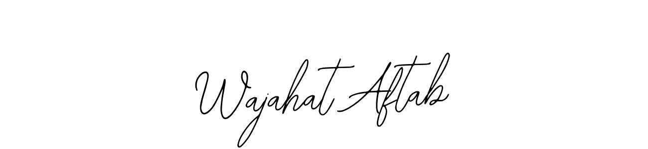 Bearetta-2O07w is a professional signature style that is perfect for those who want to add a touch of class to their signature. It is also a great choice for those who want to make their signature more unique. Get Wajahat Aftab name to fancy signature for free. Wajahat Aftab signature style 12 images and pictures png