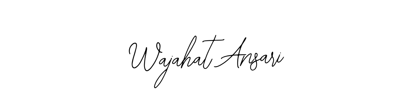 How to make Wajahat Ansari name signature. Use Bearetta-2O07w style for creating short signs online. This is the latest handwritten sign. Wajahat Ansari signature style 12 images and pictures png