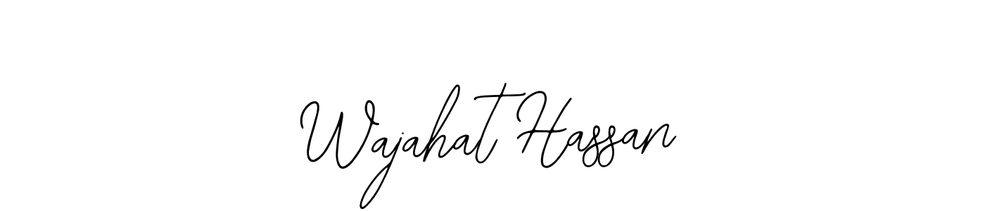 This is the best signature style for the Wajahat Hassan name. Also you like these signature font (Bearetta-2O07w). Mix name signature. Wajahat Hassan signature style 12 images and pictures png