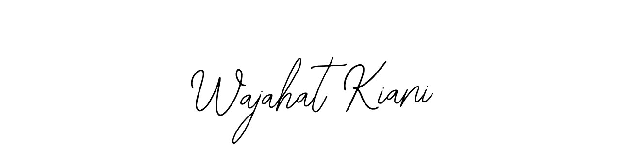 Use a signature maker to create a handwritten signature online. With this signature software, you can design (Bearetta-2O07w) your own signature for name Wajahat Kiani. Wajahat Kiani signature style 12 images and pictures png