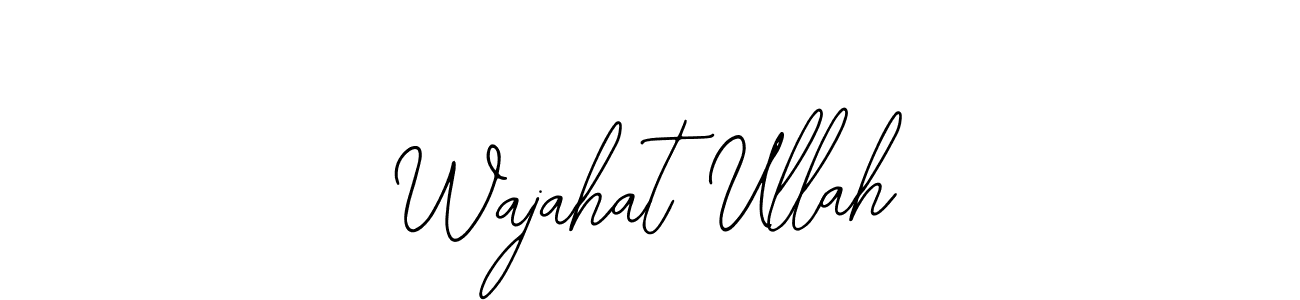 How to make Wajahat Ullah name signature. Use Bearetta-2O07w style for creating short signs online. This is the latest handwritten sign. Wajahat Ullah signature style 12 images and pictures png