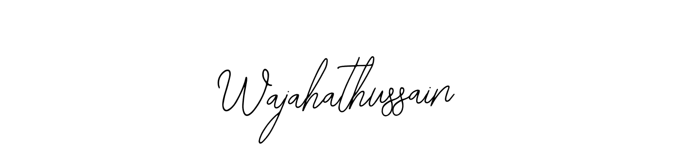 Make a beautiful signature design for name Wajahathussain. Use this online signature maker to create a handwritten signature for free. Wajahathussain signature style 12 images and pictures png