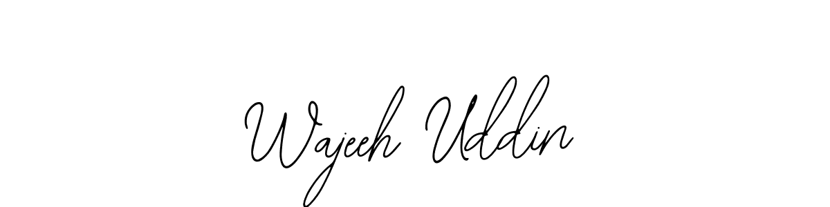 The best way (Bearetta-2O07w) to make a short signature is to pick only two or three words in your name. The name Wajeeh Uddin include a total of six letters. For converting this name. Wajeeh Uddin signature style 12 images and pictures png