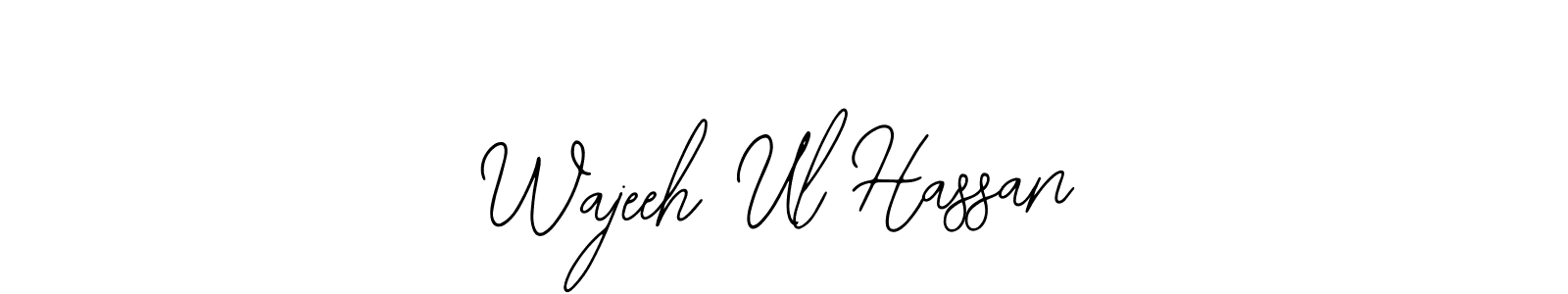 Use a signature maker to create a handwritten signature online. With this signature software, you can design (Bearetta-2O07w) your own signature for name Wajeeh Ul Hassan. Wajeeh Ul Hassan signature style 12 images and pictures png
