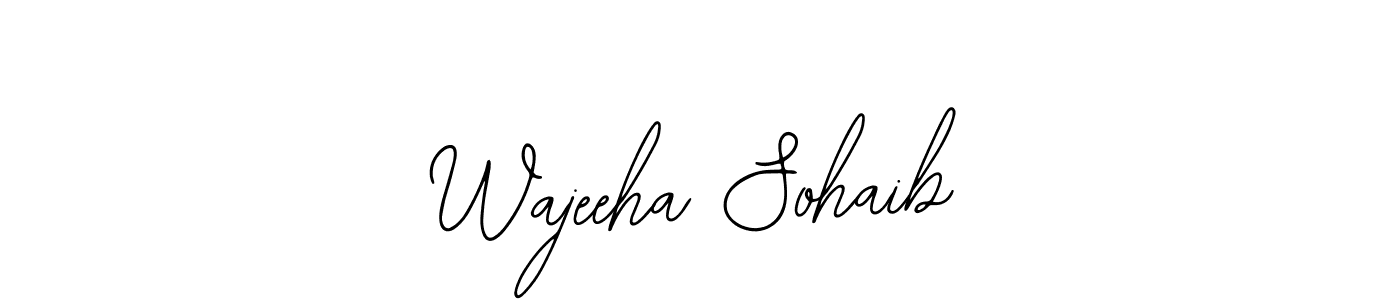 Also You can easily find your signature by using the search form. We will create Wajeeha Sohaib name handwritten signature images for you free of cost using Bearetta-2O07w sign style. Wajeeha Sohaib signature style 12 images and pictures png