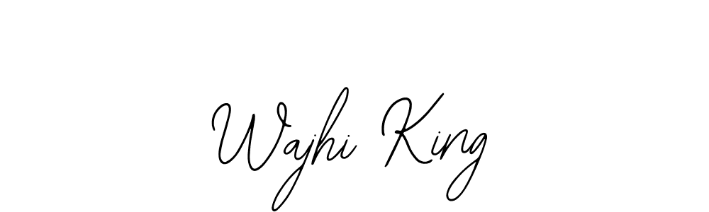 Use a signature maker to create a handwritten signature online. With this signature software, you can design (Bearetta-2O07w) your own signature for name Wajhi King. Wajhi King signature style 12 images and pictures png