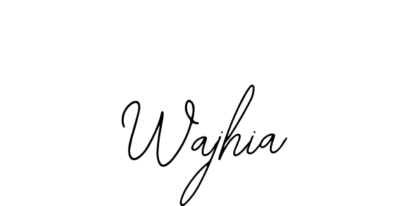 Use a signature maker to create a handwritten signature online. With this signature software, you can design (Bearetta-2O07w) your own signature for name Wajhia. Wajhia signature style 12 images and pictures png