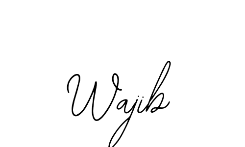 if you are searching for the best signature style for your name Wajib. so please give up your signature search. here we have designed multiple signature styles  using Bearetta-2O07w. Wajib signature style 12 images and pictures png