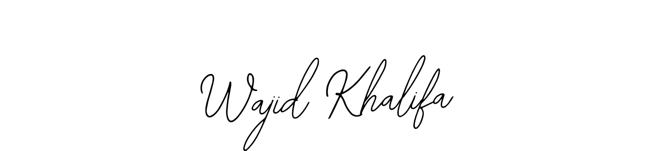 How to make Wajid Khalifa name signature. Use Bearetta-2O07w style for creating short signs online. This is the latest handwritten sign. Wajid Khalifa signature style 12 images and pictures png