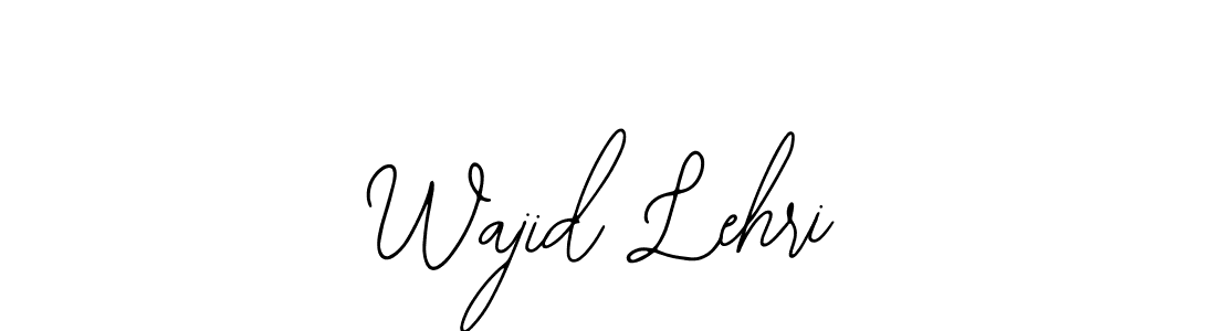 How to make Wajid Lehri name signature. Use Bearetta-2O07w style for creating short signs online. This is the latest handwritten sign. Wajid Lehri signature style 12 images and pictures png