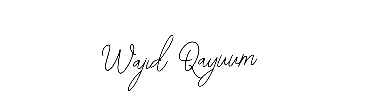 Create a beautiful signature design for name Wajid Qayuum. With this signature (Bearetta-2O07w) fonts, you can make a handwritten signature for free. Wajid Qayuum signature style 12 images and pictures png