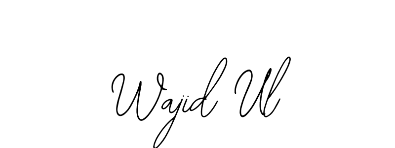 if you are searching for the best signature style for your name Wajid Ul. so please give up your signature search. here we have designed multiple signature styles  using Bearetta-2O07w. Wajid Ul signature style 12 images and pictures png