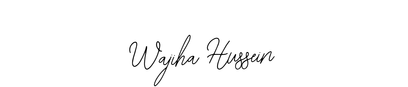 Make a beautiful signature design for name Wajiha Hussein. With this signature (Bearetta-2O07w) style, you can create a handwritten signature for free. Wajiha Hussein signature style 12 images and pictures png