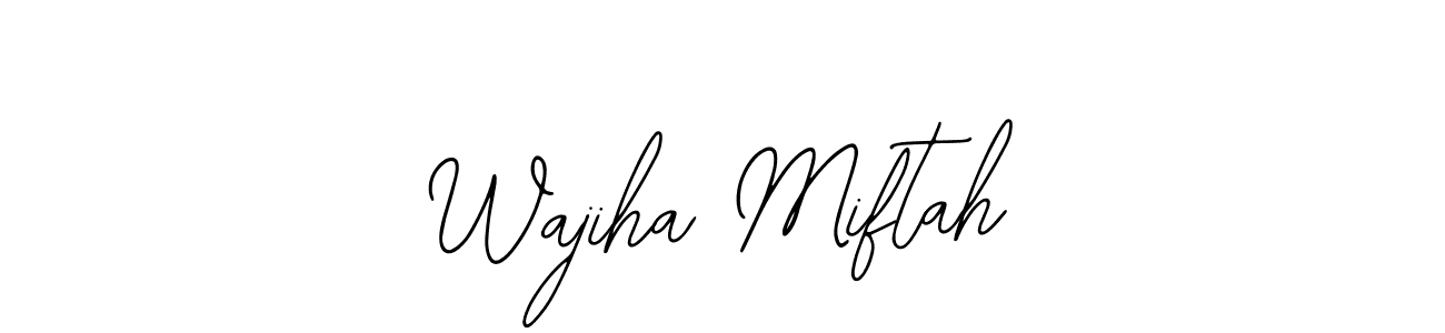 Similarly Bearetta-2O07w is the best handwritten signature design. Signature creator online .You can use it as an online autograph creator for name Wajiha Miftah. Wajiha Miftah signature style 12 images and pictures png