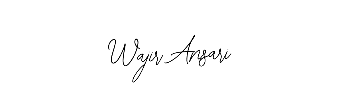 Make a beautiful signature design for name Wajir Ansari. Use this online signature maker to create a handwritten signature for free. Wajir Ansari signature style 12 images and pictures png