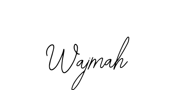 if you are searching for the best signature style for your name Wajmah. so please give up your signature search. here we have designed multiple signature styles  using Bearetta-2O07w. Wajmah signature style 12 images and pictures png